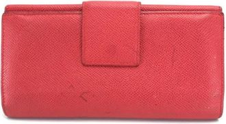 Bulgari Pre-owned Vintage Portemonnee - Dames - Vintage Accessoires - Rood - ONE Size - Leer - Vintage