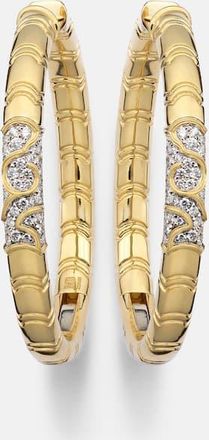 Marina B Ondine 18kt yellow gold hoop earrings with diamonds