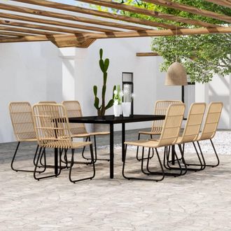 vidaXL Furniture Limited - Juego De Comedor Para Jard&iacute;n 9 Piezas Color