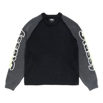 St&uuml;ssy Two Tone Raglan Sweater Black 117299-BLAC