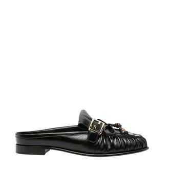 Fendi Black Leather Loafers