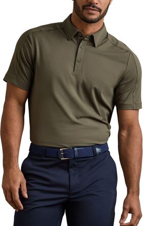 Rhone Performance Piqu&eacute; Polo in Lichen Green at Nordstrom, Size Xx-Large