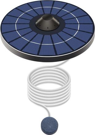 OEM Aireador Solar Para Estanques - Bomba De Aire Flotante - Oxigenaci&oacute;n Para Estanques - Funcionamiento Silencioso - 185 X 185 X 6 Cm - Negro