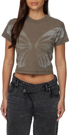 Good For Nothing Silhouette Baby T-Shirt in Brown at Nordstrom, Size X-Small Uk