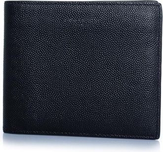 Saint Laurent Pre-owned Mens grained leather wallet - Black - One Size