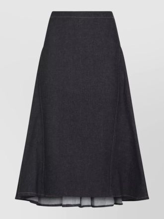 Jacquemus high waist denim skirt contrast stitching