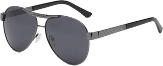 Generic Polarized Sunglasses for Men - Metal Trim Double Beam Skeleton Design, Waterproof and Antifouling, Ideal for Travel and Shopping