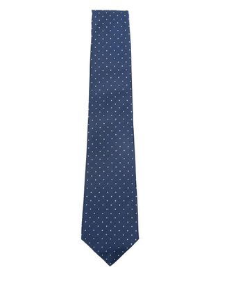 Kiton Polka-Dot Silk Tie - Blue