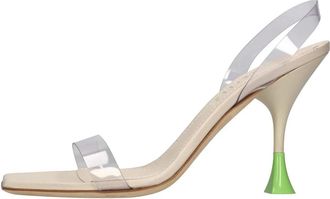3Juin Plexi Sandalen - Dames - Sandalen met hakken - Grijs - 40 EU - Leer - Schoenen