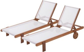 Habitat et Jardin Habitat Et Jardin - Set di 2 lettini in legno esotico saigon - Maple - Acero