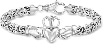 Ross-Simons Sterling Silver Byzantine Claddagh Bracelet