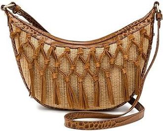 Brahmin Percy Cross Body Womens Handbags Saddle, Leather