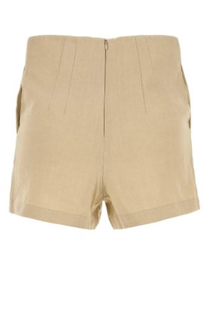 Le Kasha Womens Beige Linen Ezbet Shorts Exterior: Organic