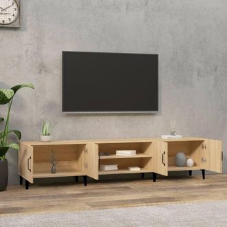 Berkfield Home TV Cabinet Sonoma Oak 180x31.5x40 cm Engineered Wood in Light Brown