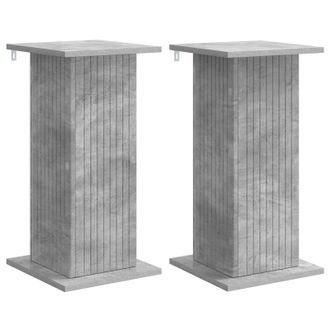 vidaXL Soporte De Plantas 2 Pcs Gris Hormig&oacute;n 30,5 X 30 X 60,5 Cm Vidaxl