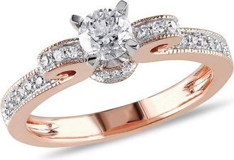 Amour 1/2 CT TW Diamond Engagement Ring In 14K Rose Gold