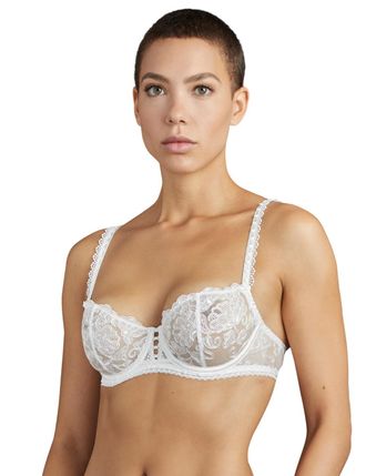 Aubade Womens TC14 Pour Toujours Half Cup Bra - White - Size 30D