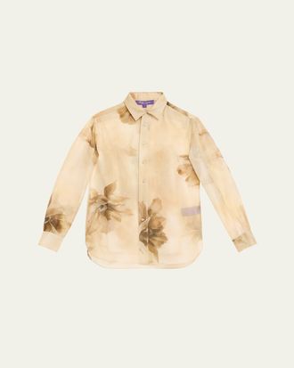 現行タグ✨ラルフローレンSs Brna Tp-Mid Sleeve-Blouse Ralph Lauren LRL Womens New $298 Jesada V-Neck Blouse Top