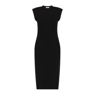 Jil Sander Midi Dresses, female, Black, Size: XL Sleeveless Dress