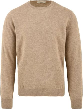 FILIPPO DE LAURENTIIS Trui met ronde hals - Heren - Cashmere truien - Beige - L - Kasjmier - Truien & Vesten