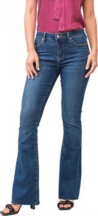 Dear John Denim Rosie Northern Lights Mid Rise Flare Jeans In Blue