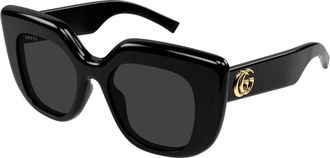 Gucci Square Frame Zonnebrillen - Dames - Zonnebrillen - Zwart - 50 MM - Accessoires