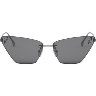 Fendi First Crystal 57mm Cat Eye Sunglasses in Gryo/rovxg at Nordstrom