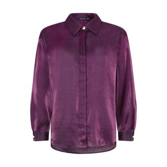Ydence Ydence, Dames, Blouses & Shirts, Paars, Maat: L Zijde