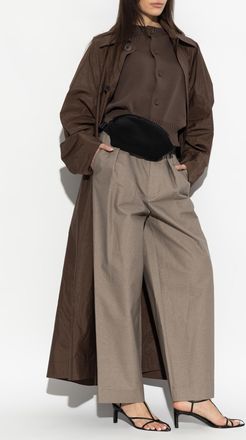 Issey Miyake Wide-leg Trousers, Womens, Brown