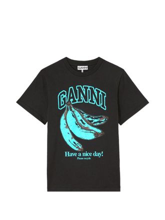 Ganni Camiseta De Algod&oacute;n Estampada Ganni