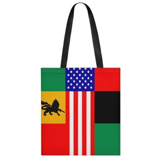 Generic African U.S. Unity Flag Womens Tote Casual Shopping Bag Lightweight Shoulder Bags Hobos Handbag for Work Travel Daily 35x40cm