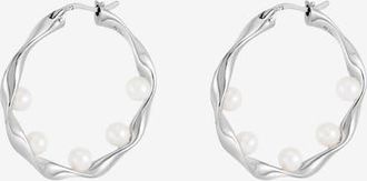 Dower & Hall Waterfall Baroque Pearl Hoops in Sterling Silver at Nordstrom