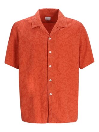 Paul Smith Overhemd met bloemenprint - Oranje