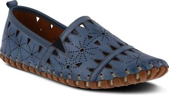 Spring Step Fusaro Flat in Blue Leather at Nordstrom, Size 10.5-11Us