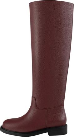 L37 Schoenen, Dames, Rood, 37 EU, Leer, Mr Jones Maxi Hoge Laarzen