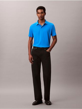 Calvin Klein Mens Supima Cotton Classic Polo Shirt - Blue - M