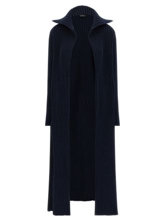 Balenciaga Womens Ribbed Cardigan