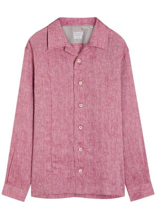 Brunello Cucinelli Linen Shirt - Red - XL