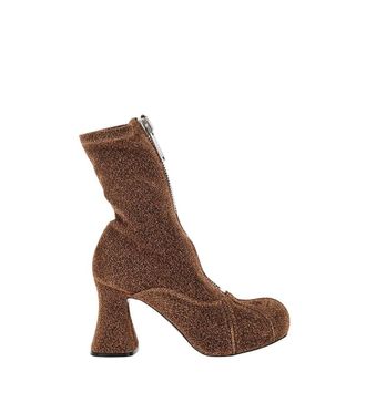 Stella McCartney Brown Zipper Boots