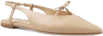 Zigi Soho Hala Pointed Toe Slingback Flat in Beige Leather at Nordstrom, Size 10