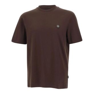 HUGO BOSS Hugo, T-Shirts, male, Brown, Size: L T-Shirt