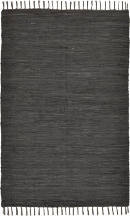 THEKO Alfombra reversible de algodón tejida a mano - antracita - 160x230 cm