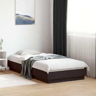 vidaXL Estructura De Cama Madera De Ingenier&iacute;a Negra 90x190 Cm Vidaxl