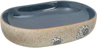 vidaXL Vidaxl - Lavabo Sobre Encimera Ovalado Arena Y Azul Cer&aacute;mica 59x40x14 Cm