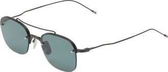 Thom Browne Titanium Semi Rimless Pilot Zonnebril - unisex - Zonnebrillen - Zwart - 53 MM - Accessoires