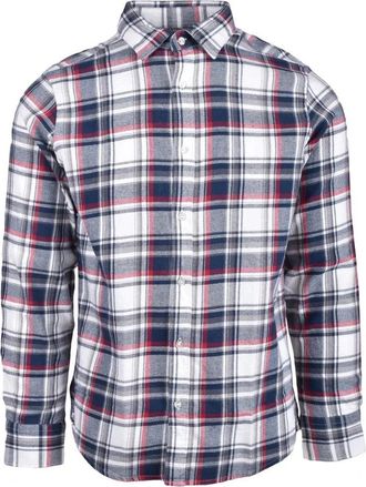 R3d W&ouml;&ocirc;d Blue Plaid Cotton Shirt