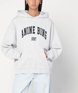 Anine Bing Light grey hooded sweatshirt