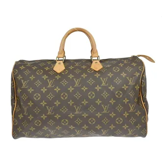 Louis Vuitton Speedy Handbag Monogram Canvas Brown Canvas Handbag (Pre-Owned)