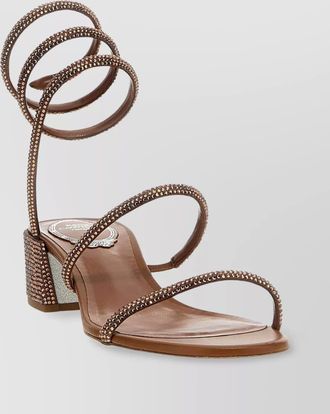 Rene Caovilla embellished strappy block heel sandals