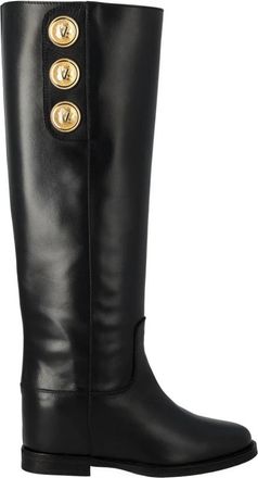 Via Roma 15 Santa Monica Nero Stijlvolle Sneakers - Dames - Hoge Laarzen - Zwart - 37 EU - Schoenen